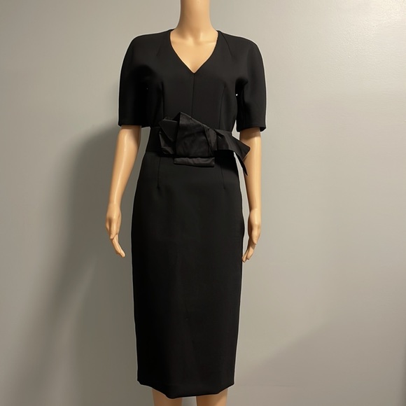 Erica Cavallini black V neck Cocktail dress - Picture 2 of 16